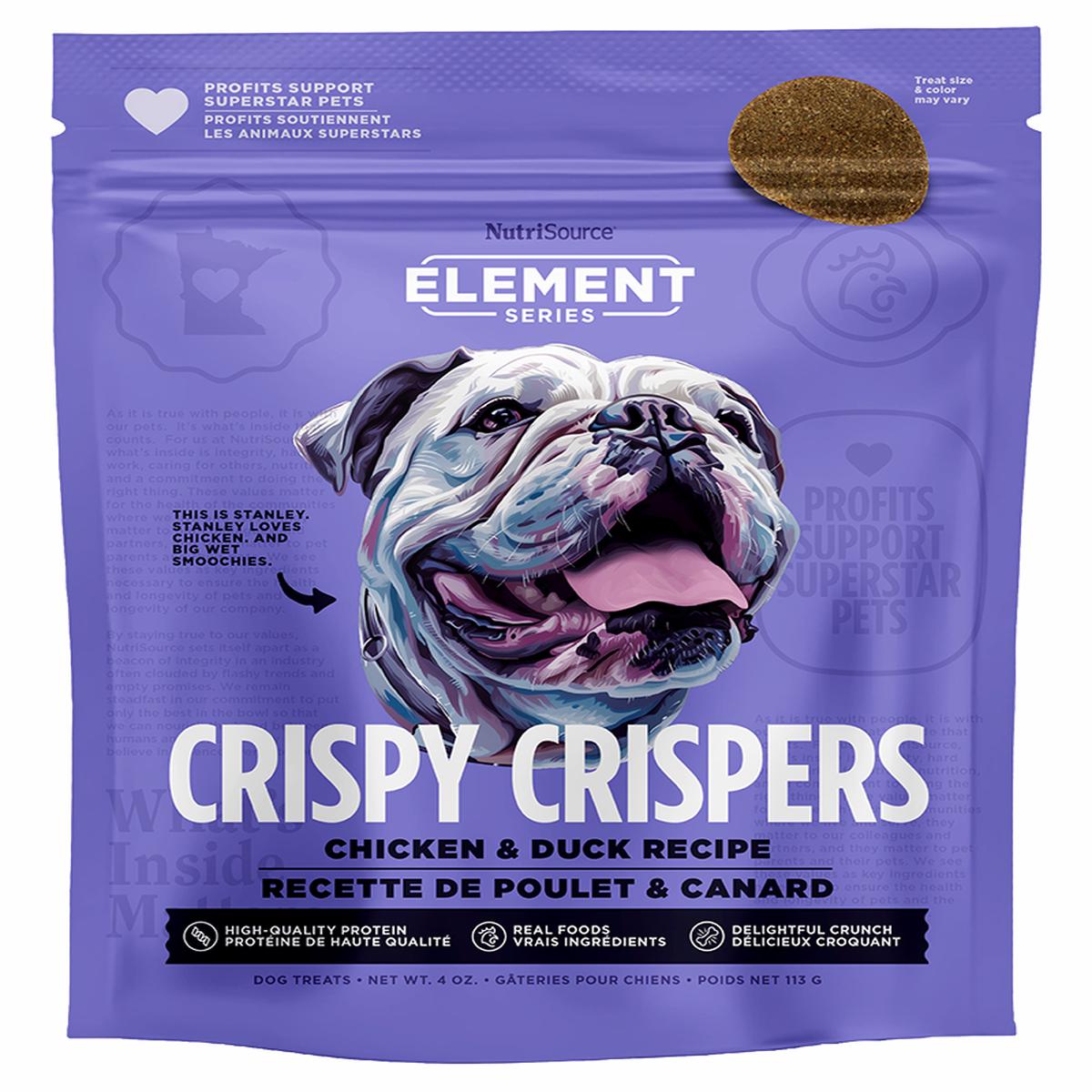 NutriSource Chicken & Duck Crispy Crispers High Protein Dog Treats